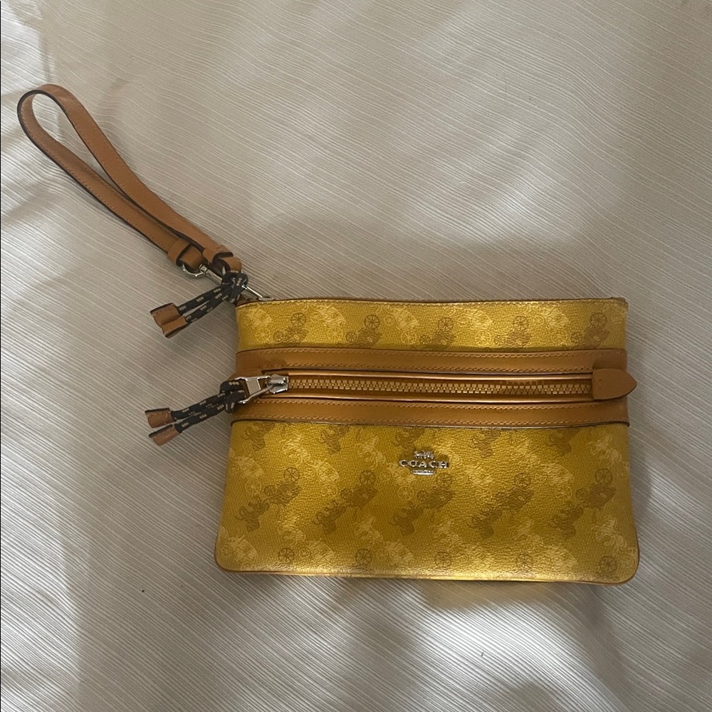 Coach Gold Wristlet Clutch